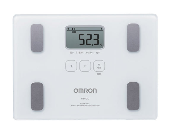 Omron HBF-212 Body Scan, Weight and Body Composition Meter, White