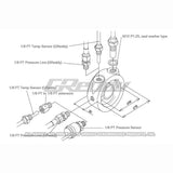 Trust Greddy 12002801 HYDRAULIC AND OIL TEMPERATURE Sensor Attachment (Standard Type)