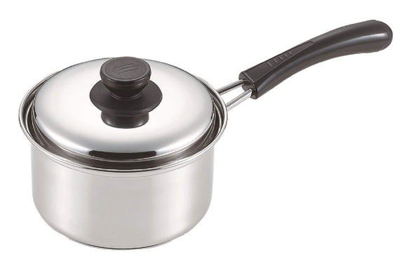 Pearl Metal HB-5101 Single Handle Pot, 5.5 inches (14 cm), 3-Layer Bottom, Gratia