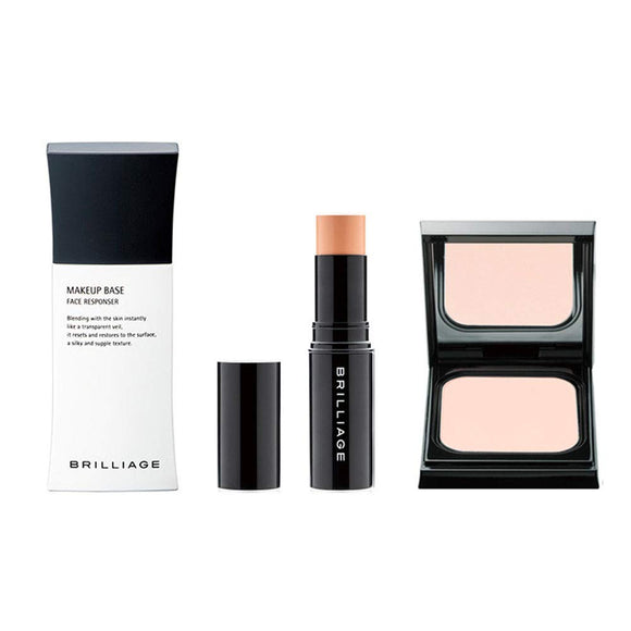 Brilliage Elegant Base Makeup Set (40 for Regular Skin) Set contents Makeup Base (SPF 25, PA 1.3 oz (33 g) Hyperstick Foundation (SPF 20, PA 0.4 oz (10 g) Color No. 40 for Normal Skin) Presto Powder Radian Bright Powder (with Dedicated