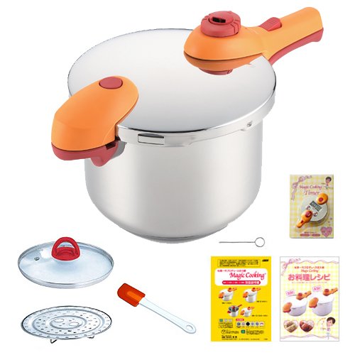 Pressure Cooker Produced by Kazuyo Matsui Magic Cooking 4.5L Simple Set