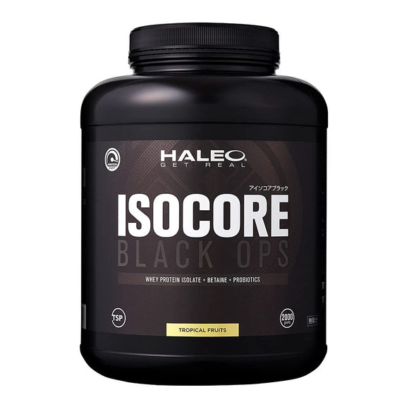 HALEO WPI Protein, Isocore Black, Absorbent Support Ingredients, 4.4 lbs (2 kg), Tropical Fruit Flavor