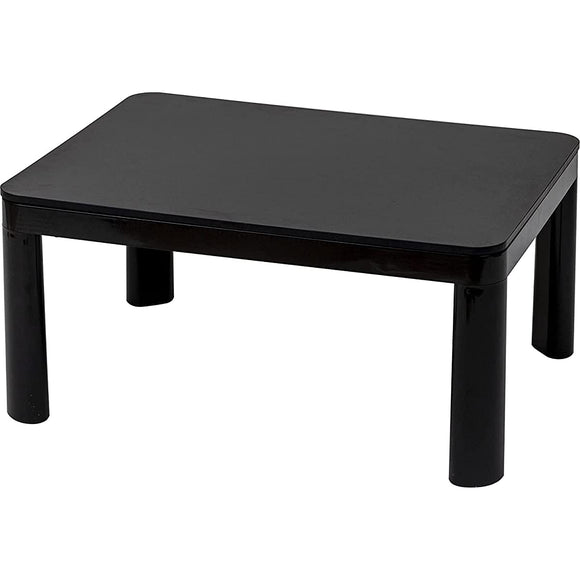 Yamazen NCK-80601(BKBF) Casual Kotatsu Table, Width 31.5 x Depth 23.6 inches (80 x 60 cm), Rectangular, Living Alone, Reversible Top, Intermediate OnOff Switch, Temperature Adjustment, Stepless Top, Round Finish, Black