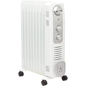 DBK DRC1009WS Simple Model Oil Heater, White