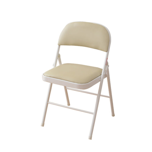 Yamazen Folding pipe chair Seating surface Loose 39 x 39 cm Compact storage Finished product Ivory White YMC-22 (IV WH) Work from home