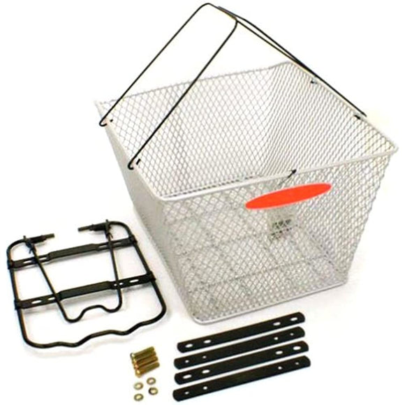CAPTAIN STAG Y-5194 Oflle One-Touch Mesh Basket, For Rear Use, Silver