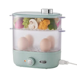 Toffy K-FS1-PA Compact Food Steamer, Steamed Cooking, Healthy, Top and Bottom Simultaneous Cooking, Timer, Cooking Cup Included, Boiled Egg, Baby Food