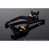 SSK Adjust Lever 3D Long Lever body Color: Matt Black Adjuster Color: Mat Gold Ninja ZX-14R Abs High Grade 2016-2018 LVEM030BK-GD