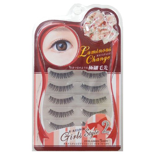 Luminous Change Eyelashes 5 Pairs Girls Style