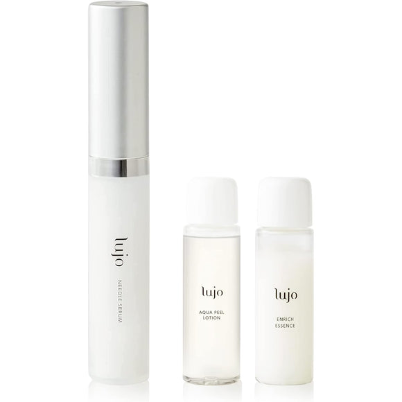 Lujo Needle Serum Apply Needle Serum Human Stem Cells Eyes Mouth Microneedles Next Generation Aging Care 35 types of beauty ingredients (9g/1 month supply) Mini Bottle (1 bottle each of lotion + oil serum included) ( 1 bottle (9g x 1))