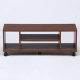 Fuji Boeki 99536 TV Stand with Casters, Width 35.0 x Depth 13.8 x Height 12.9 inches (89 x 35 x 32.9 cm), Medium Brown