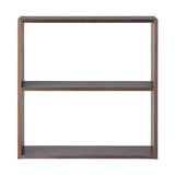 Muji 37265684 Stacking Shelf, Wide, 2 Tiers, Walnut Material, Width 32.1 x Depth 11.2 x Height 32.1 inches (81.5 x 28.5 x 81.5 cm)