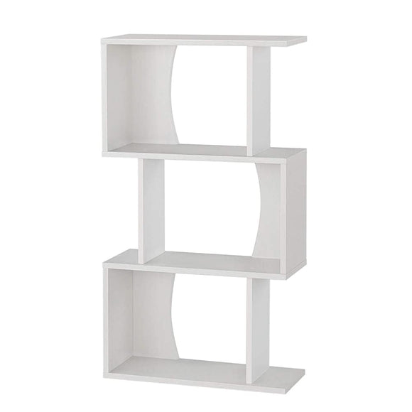 Shirai Sangyo COB-1160WH Zigzag Rack, White, Width 23.4 inches (59.6 cm), Height 42.1 inches (107.2 cm), Depth 9.3 inches (23.4 cm), Covinus