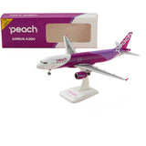 Peach Original A320 JA801P Airplane Model Plain Toy 1:200