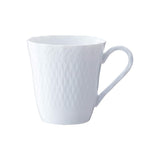 Noritake P94855/1655 Mugs, Pair Set, 10.1 fl oz (300 cc), Shale Blanc Microwave Safe, Dishwasher Safe, 2 Pieces, Fine Porcelain (Premium White)