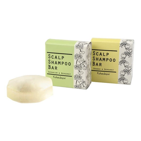 Koharubiyori Shampoo & Treatment in Non-Silicone Solid Shampoo Bar (Orange, Bergamot, Geranium & Bergamot Set of 2)