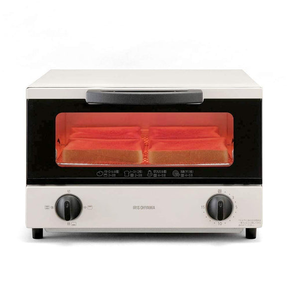 Iris Ohyama toaster Oven toaster 4 pieces 1200W with timer function White Eot-032-W