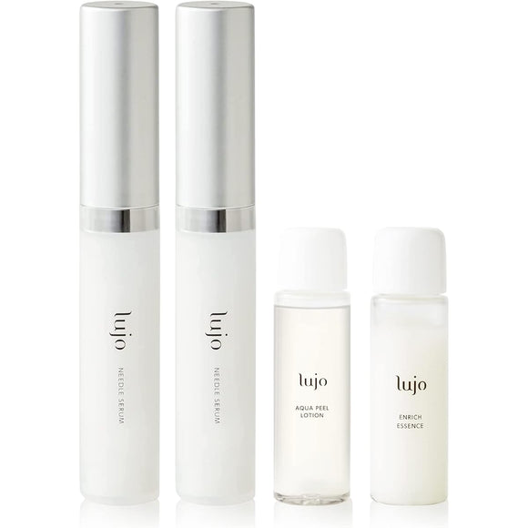 Lujo Needle Serum Apply Needle Serum Human Stem Cells Eyes Mouth Microneedles Next Generation Aging Care 35 types of beauty ingredients (9g/1 month supply) Mini Bottle (1 bottle each of lotion + oil serum included) ( 2 pieces (9g x 2))