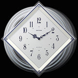 Rhythm Clock Atomic Wall Clock Analog byuretta Back Round Pendulum Crystal Embellished White Rhythm 4mx405sr03