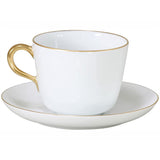 Okura Pottery Gold Line (Coop Shape) Morning Cup & Saucer 26C/1001