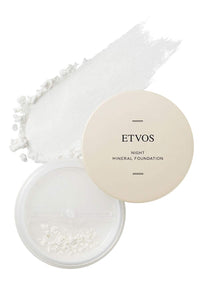 ETVOS Night Mineral Foundation 5g [Makeup base and face powder] Glossy skin Sebum absorption Prevents crumbling Sleep with it on [Brush/puff sold separately]