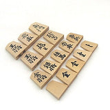 Shogi Pieces Special Carved Yellow Toothpick Gentle Delicate Calligraphy Brocade Flag in Paulownia Box