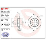 Brembo / Disc Rotor, Pack of 2, Model Number: 08D14111