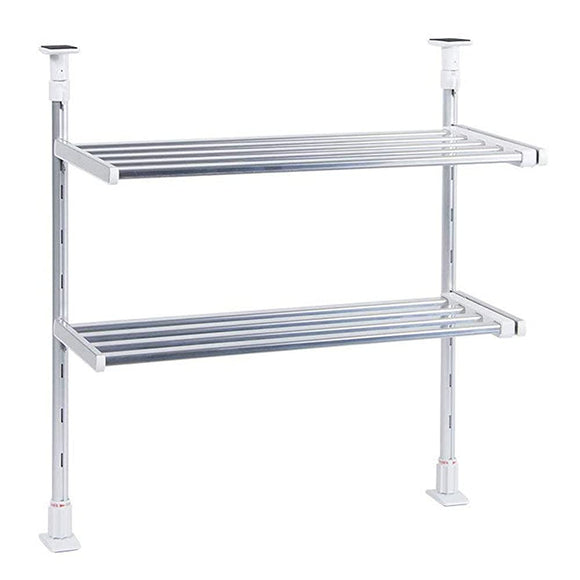 Takubo TP2-90L Drainage Shelf Series, Telescopic Tension Shelf, 2 Tiers, Width 19.7 - 35.4 inches (50 - 90 cm)