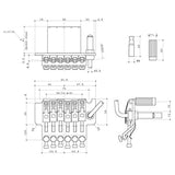 GOTOH Floyd Rose Type Tremolo, 10.8mm Pitch, 40mm Block, Chrome (PGE1996TC) GE1996TC