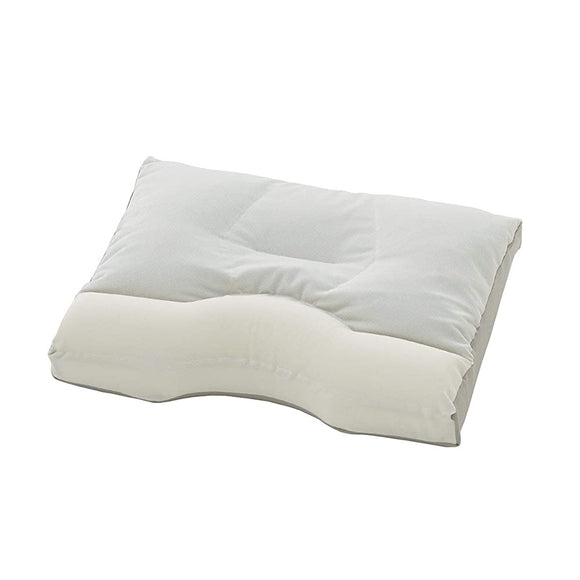 French Bed Genuine 035828270 Pillow, White, 15.4 x 20.5 inches (39 x 52 cm), New Shoulder Fit Pillow, High Type, Thick 2.2 - 2.6 inches (5.5 - 6.5 cm), Hybrid Construction of Buckwheat and Memory Foam