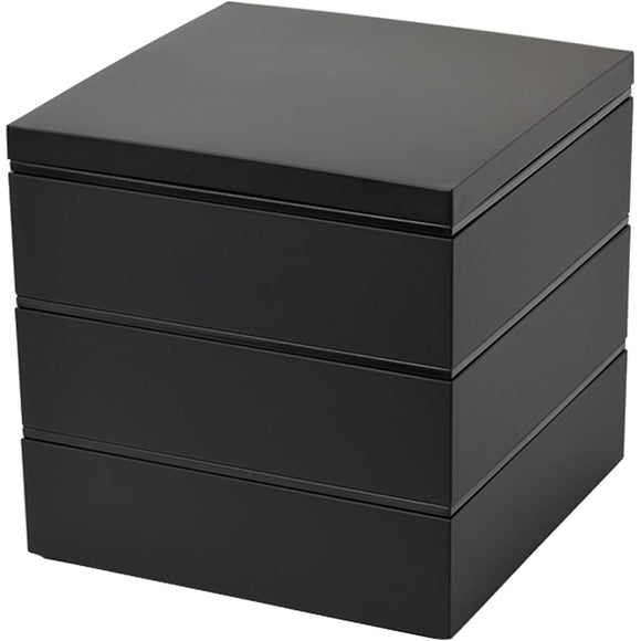 NO MARK 3-Tier Box, Square 6.0 Size, Black