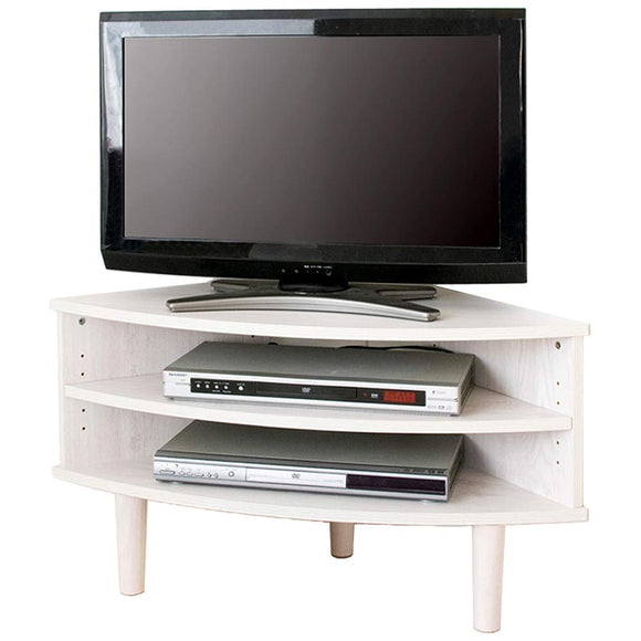 Iris Plaza Ardi IR-TV006 TV Stand, 32-inch Type Corner, TV Board, Storage, Width 32.1 inches (81.5 cm), White