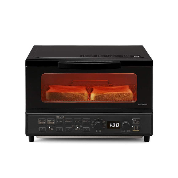 Iris Ohyama MOT-401-B Toaster Oven, 4-Slice Roasted Raw Toast, Premium Toast, Fluffy and Fluffy, Choose From Baked Colors, 1,200 W, Temperature Control (176 - 482 degrees), 20 Types of Automatic Menu,