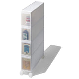 like-it FTS-4 Kitchen Storage, Drawers, Gap Storage, Width 5.5 inches (14 cm), Super Slim, 4 Tiers, Width 5.5 x Depth 18.3 x Height 32.7 inches (14 x 46.5 x 83 cm), White, Made in Japan