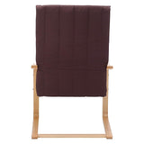 Fuji Trade Relax Chair 1-seat Brown Slim Wooden 84056