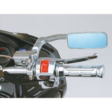 Daytona Bike Mirror One side 1 side Left and right Common 10mm/Reverse screw News New Security Standard Complacement Outside Blue Mirror (Dazzle) BSC Horizontal Mirror Chrome Plating 68307