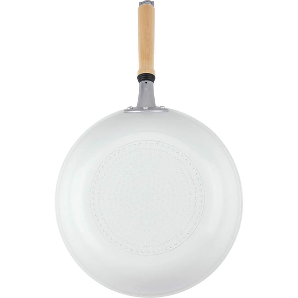 Wahei Freiz RB-1517 Deep Frying Pan, 11.0 inches (28 cm), White, Induction Compatible, All-Clean, 6 Sizes Available