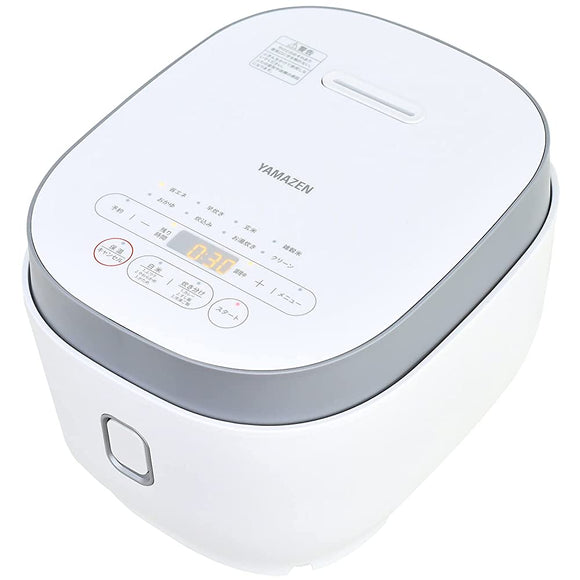 Yamazen YJP-M10(W) Rice Cooker, Microcomputer Type, 5.5 Cups, 3-Layer Extra Thick Pot, 