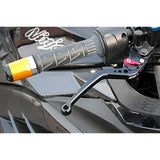 SSK Long Adjust Lever Clutch & Brake Set Lever Body: Titanium Adjust: Red Ninja H2/H2R KA0406708-RD