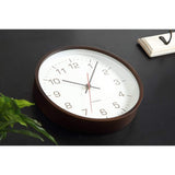 KATOMOKU plywood wall clock 4 brown sweep (continuous second hand) km-44B 252mm (quartz watch)