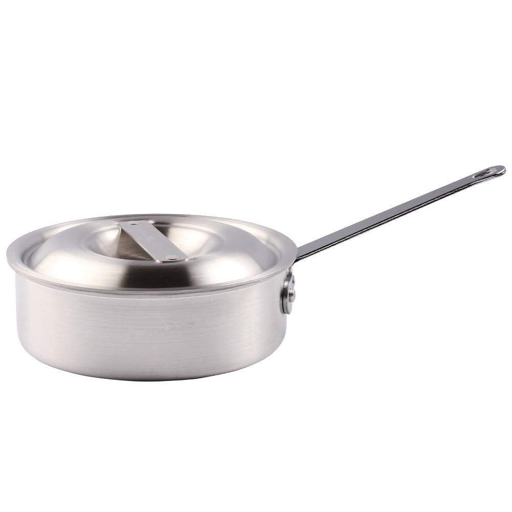 Pot With One Handle Commercial Aluminum Single-Handle Pot, Shallow Type, 9.4 inches (24 cm ...