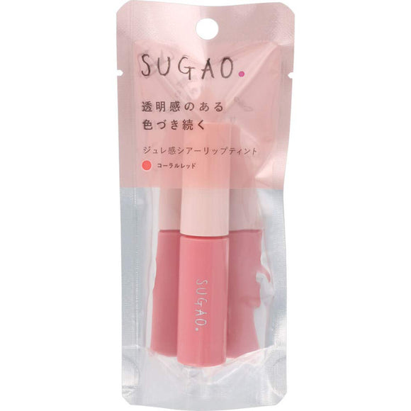 SUGAO Jelly Sheer Lip Tint Coral Red 4.7mL