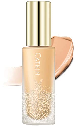 CATKIN Japan Official Fuseijakumu Series Skin Foundation Mask Resistant Semi-Matte Smooth Fluffy (C02 White)