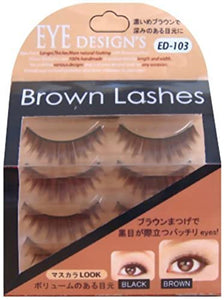 Annex Japan False Eyelashes Eye Designs Brown Lash Mascara LOOK 4 Pairs