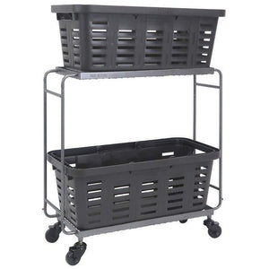 Post General Post General Wagon IRON WAGON with HEAVY DUTY BASKET LONG Black Iron Wagon Basket Free