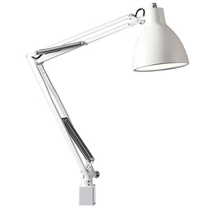 Yamada Lighting Z-00N W Z-Light, LED Desk Light, E26 LED Bulb, Bulb Color, White, Shade Width: 6.0 inches (152 mm), Shade Height: 6.4 inches (162 mm), Arm Length: 11.8 inches (300 + 360 mm)