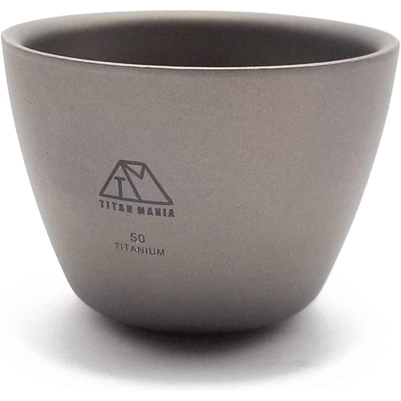 TITAN MANIA Titanium Gui Cup, 1.7 fl oz (50 ml), Ultra Lightweight, Double Wall Construction, Stylish, Inoguchi Mini Cup, Gui Drinking, Sake Cup, Solo Camping, Barbecues, Outdoor Camping Equipment