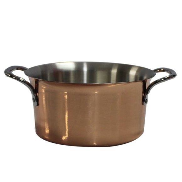 Pearl Metal HB-1379 Tempura Pot, 5.5 inches (14 cm), For Gas Stoves, Copper, Fryer, Made in Japan