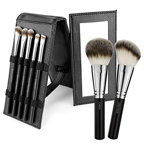 FLALIA Adam Makeup Brush Set with Mirror V-2012-102 (Adam)