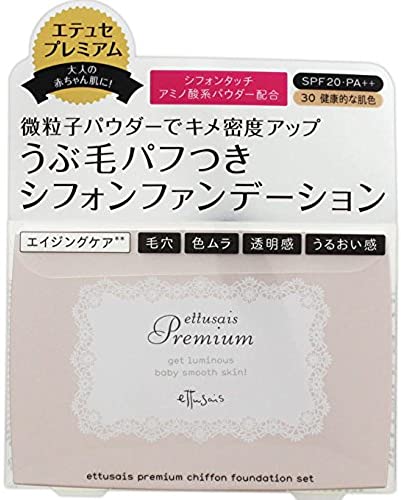 Ettusais Premium Chiffon Foundation Set 30 (healthy skin tone) 9g